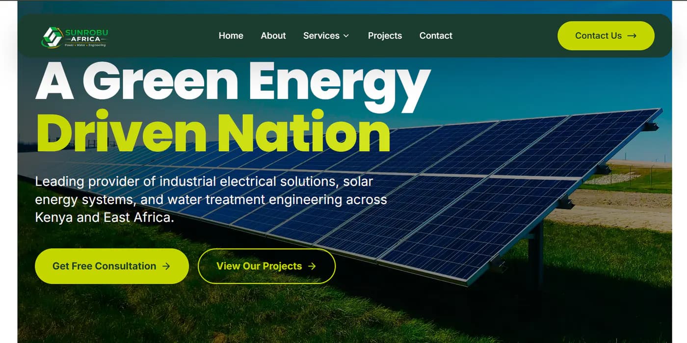 Sunrobu Africa project screenshot