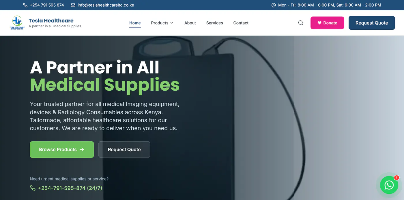 Tesla Healthcare Enterprise project screenshot