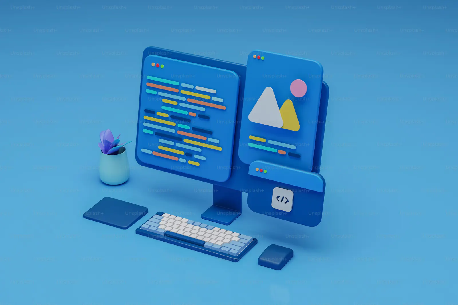 Website design planning and creative interface work